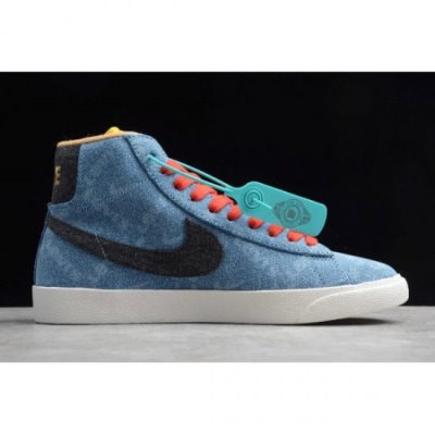 Nike Erkek Blazer Mid Qs Hh Açık Mavi / Siyah / Turuncu Kaykay Ayakkabı Türkiye - 2V99TCVF